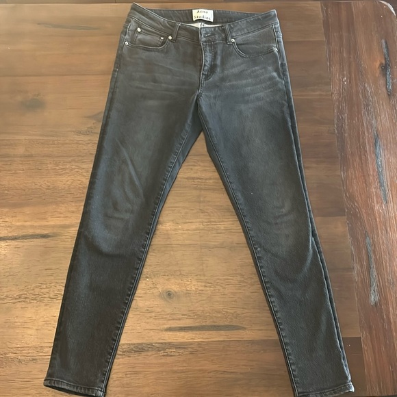 Acne Studios Dark Gray Cords Corduroy Pants Jeans Womens Size 29/32 - Picture 1 of 4